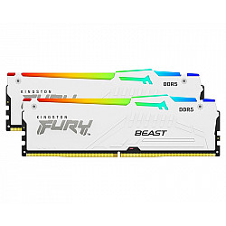 Kingston DIMM DDR5 64GB (2x32GB kit) 5600MT, s KF556C36BWEAK2-64 Fury Beast RGB White Expo