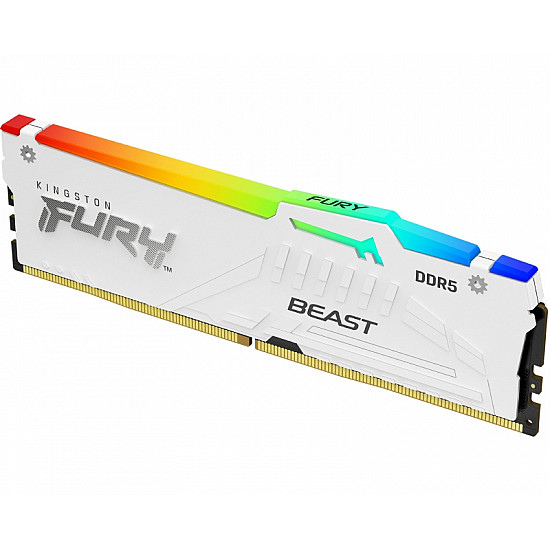 Kingston DIMM DDR5 32GB 5200MT, s KF552C40BWA-32 Fury Beast RGB White XMP
