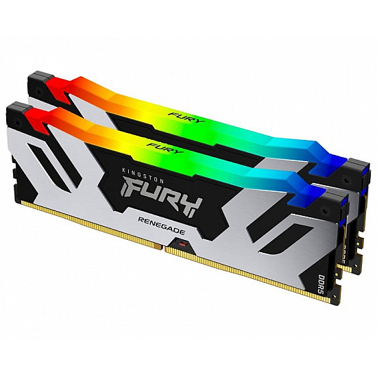 Kingston DIMM DDR5 32GB (2x16GB kit) 7600MT, s KF576C38RSAK2-32 FURY Renegade Silver RGB XMP