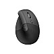 Logitech Lift Vertical Ergonomic Wireless miš crni