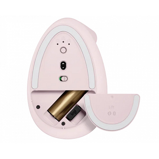 Logitech Lift Vertical Ergonomic Wireless ROSE miš