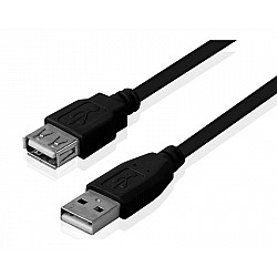 FAST ASIA Kabl USB A - USB A M, F (produžni) 1.8m crni