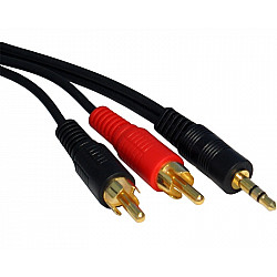FAST ASIA Audio 3.5mm - 2xRCA 1.5m crni