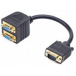 FAST ASIA Adapter VGA - VGA M, 2F (spliter) crni