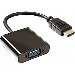 E-GREEN Adapter HDMI (M) - VGA D-sub (F) crni