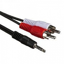 E-GREEN Kabl audio 3.5mm - 2xRCA 3m crni