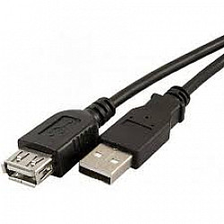 E-GREEN Kabl USB A - USB A M, F (produžni) 1.8m crni