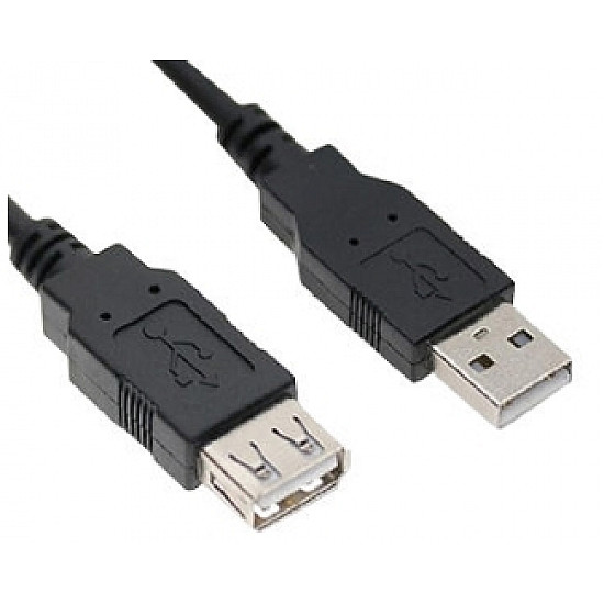 E-GREEN Kabl USB A - USB A M, F (produžni) 3m crni