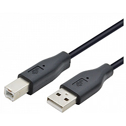 E-GREEN Kabl USB A - USB B M, M 3m crni