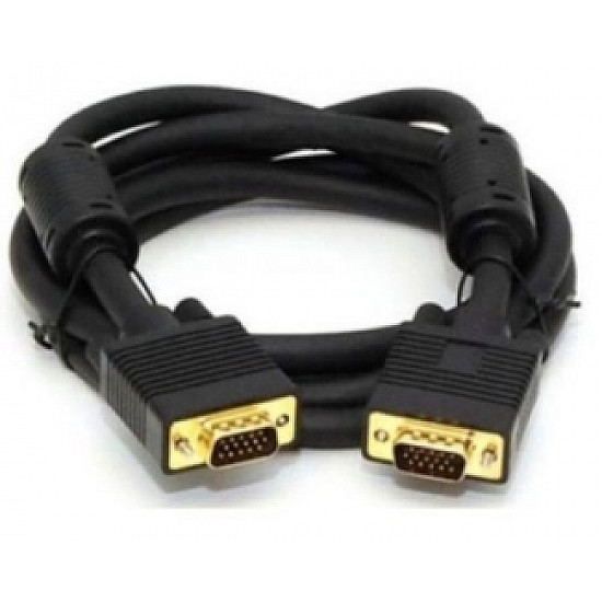 E-GREEN Kabl VGA D-sub M, M 1.8m HQ feritno jezgro crni