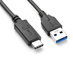 E-GREEN Kabl USB 3.0 A - USB tip C 3.1 M, M 1M crni