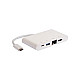 E-GREEN Adapter USB 3.1 tip C (M) - HDMI + USB3.0 + RJ45 + tip C (F) beli