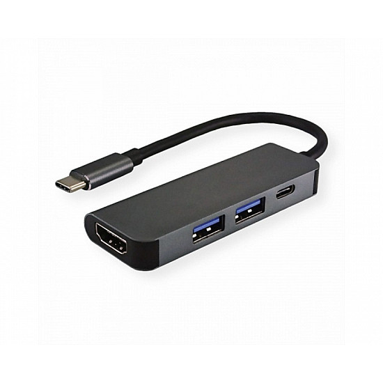 FAST ASIA Adapter-konvertor TIP C na HDMI+ 2xUSB 3.0+ TIP C