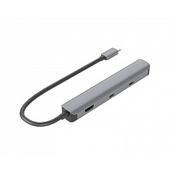 E-GREEN adapter USB 3.1 tip C (M) - HDMI+ 2X USB 3.0 + 2X Tip C + RJ45 (F)