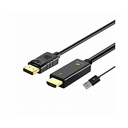 FAST ASIA Kabl HDMI + USB 2.0 na DisplayPort (m, m) 1.8m