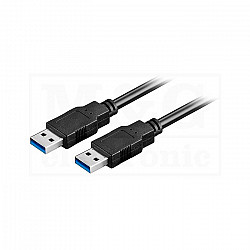 E-GREEN Kabl 3.0 USB A - USB 3.0 A M, M 1.8m crni