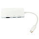 E-GREEN adapter USB 3.1 tip C (M) - Display Port + HDMI + VGA + DVI (F) beli