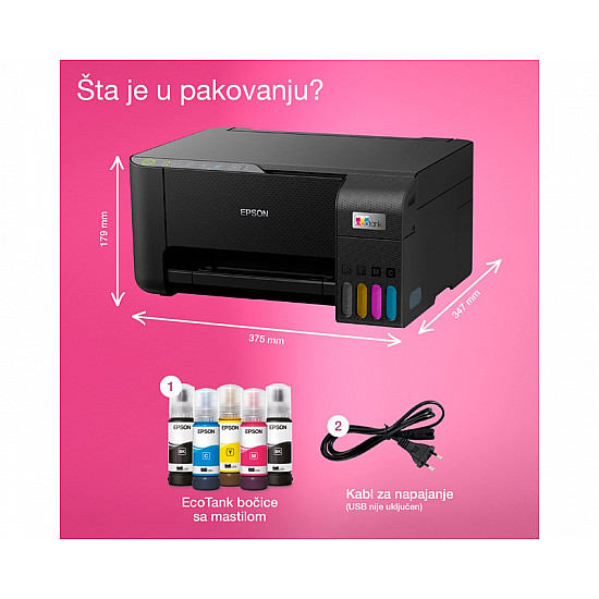 Epson L3270 EcoTank ITS wireless multifunkcijski inkjet štampač