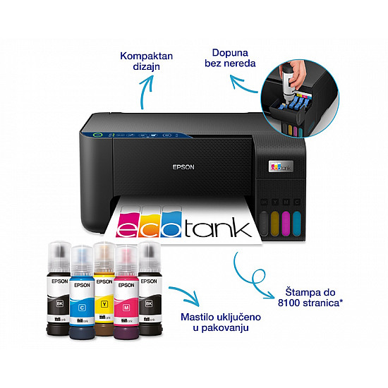 Epson L3271 EcoTank ITS wireless multifunkcijski inkjet štampač