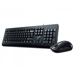 GENIUS KM-160 USB US crna tastatura+ USB crni miš