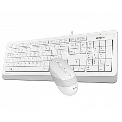 A4 TECH F1010 USB US bela tastatura + USB beli miš