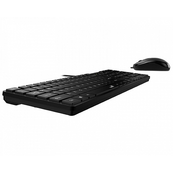 GENIUS SlimStar C126 USB YU crna tastatura+ USB crni miš