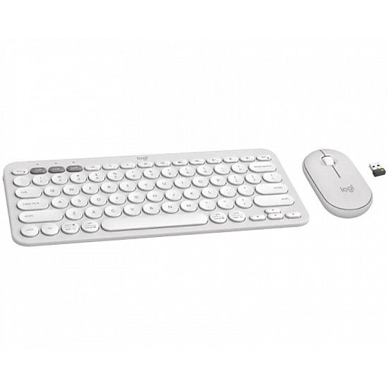 Logitech Pebble2 Wireless Combo US tastatura + miš bela Logitech Pebble2 Wireless Combo US tastatura + miš bela