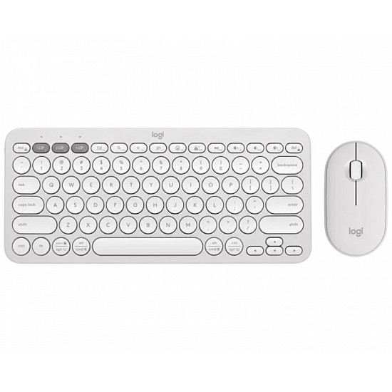 Logitech Pebble2 Wireless Combo US tastatura + miš bela Logitech Pebble2 Wireless Combo US tastatura + miš bela
