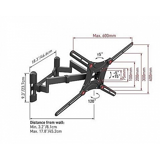 BARKAN BM464 LCD TV zidni nosač do 13"  - 90"