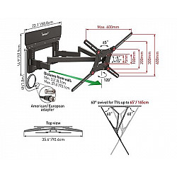 BARKAN VTM464L LCD TV zidni nosač do 90"