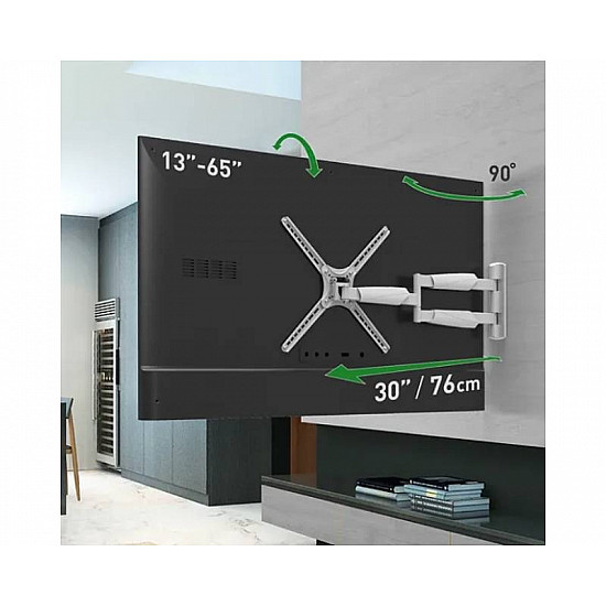 Barkan BM343XLW LCD TV zidni nosač do 65" beli za ravne i zakrivljene televizore Barkan BM343XLW LCD TV zidni nosač do 65" beli za ravne i zakrivljene televizore