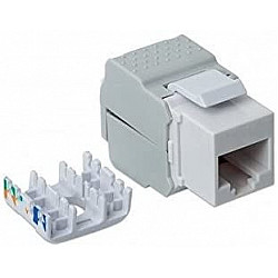 Intellinet Cat6 Keystone Jack, UTP, White, Tool-less