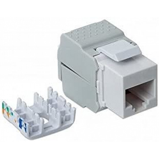 Intellinet Cat6 Keystone Jack, UTP, White, Tool-less