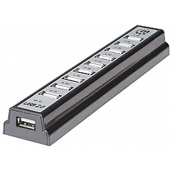 Manhattan USB HUB --> 10x USB 2.0, Bus, AC Powered, 161572