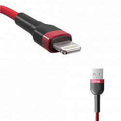 MS KABL USB-A 2.0->LIGHTNING, 1m, crveni