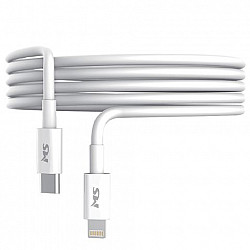 MS KABL USB-C ->LIGHTNING, 1m, beli