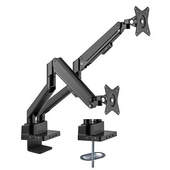 MANHATTAN nosač za 2 monitora sa integrisanim dockingom 8-in-1