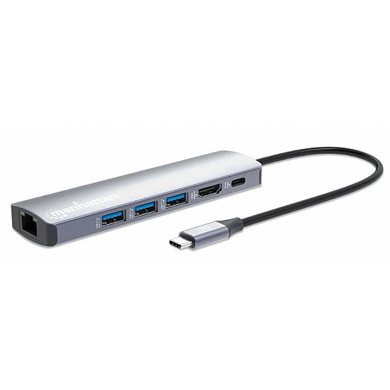 Manhattan USB-C PD 6-in-1 4K Multiport Hub