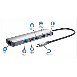 Manhattan USB-C PD 6-in-1 4K Multiport Hub