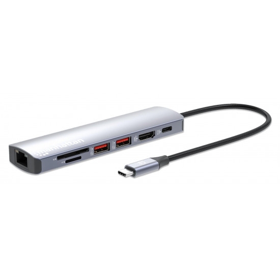 Manhattan USB-C PD 7-in-1 4K Multiport Hub