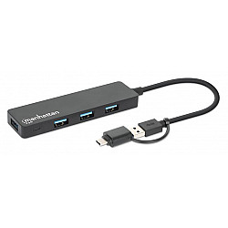 Manhattan 4-Port USB 3.0 Type-C, Type-A Combo Hub