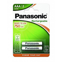 PANASONIC baterije HHR-4MVE, 2BD - 2×AAA punjive 750mAh