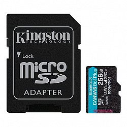 Kingston MEM SD MICRO 256GB Canvas Go! Plus + ADP SDCG4, 256GB