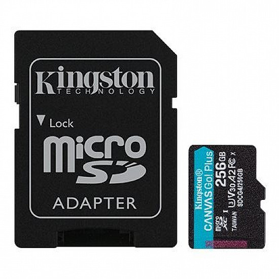 Kingston MEM SD MICRO 256GB Canvas Go! Plus + ADP SDCG4, 256GB