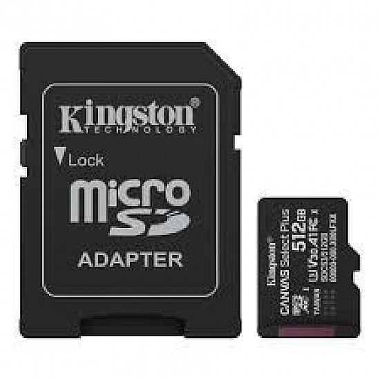 Kingston MEM SD MICRO 512GB Canvas Select Plus + Adapter SDCS3, 512GB