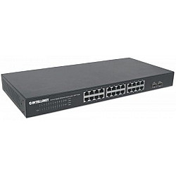 INTELLINET 24-Port Gigabit Ethernet Switch, 2xSFP Ports