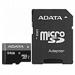 Memorijska Kartica ADATA UHS-I MicroSDXC 64GB class 10 + adapter (AUSDX64GUICL10-RA1)