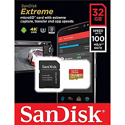 SANDISK MICRO SD 32GB Extreme + adapter SDSQXAF-032G-GN6MA