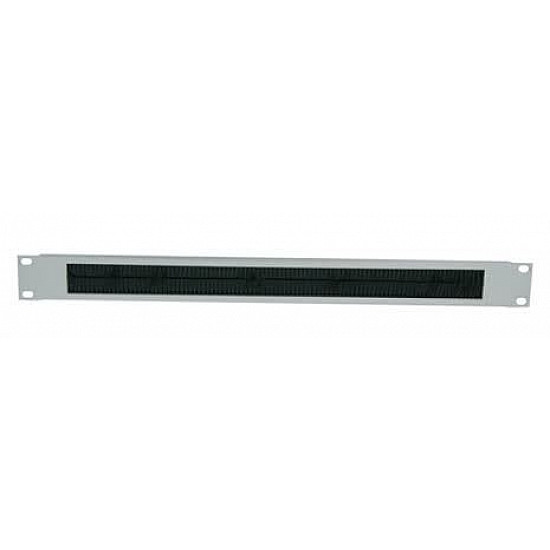 INT 19" Cable Entry Panel with Brush, 1U, Grey