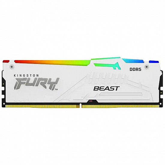 Kingston memorija DDR5 32GB (2x16GB) 5600MHz Fury Beast RGB XMP KF556C40BWAK2-32 White